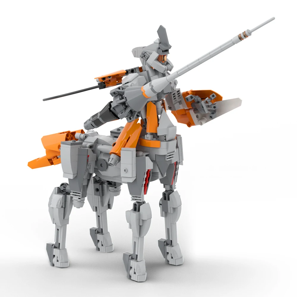 Mechanical Robot Horse Figure Building Block Model Kit MOC Mecha Centaur Knight Machine Beast Monster Bricks Toy Kid Gift