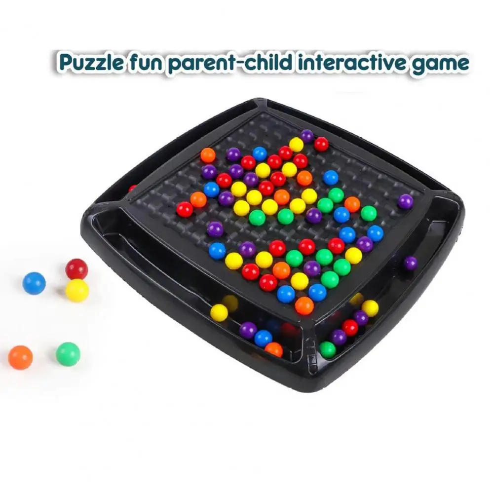 Anti-slip Base Board Game Colorful Beads Strategy Game for Logic Training Focus Development Multi-player Educational Toy