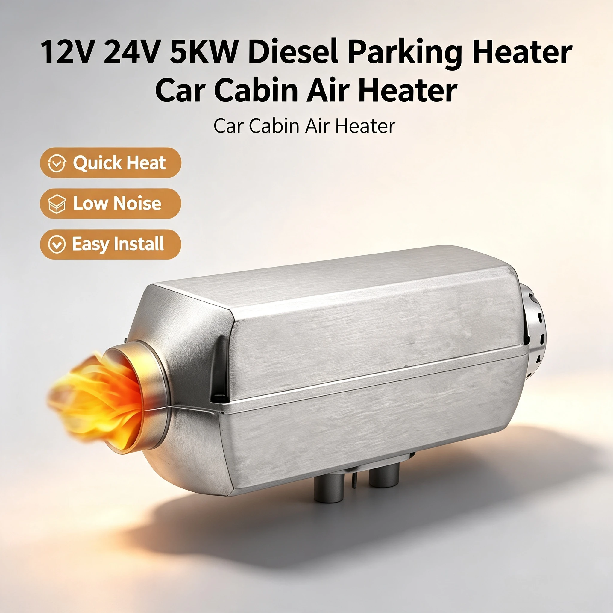 5KW Diesel Parking Heater 12V 24V Low‑Noise Air Heating System With Remote Control for Truck RV Trailer Camper Marine Boat