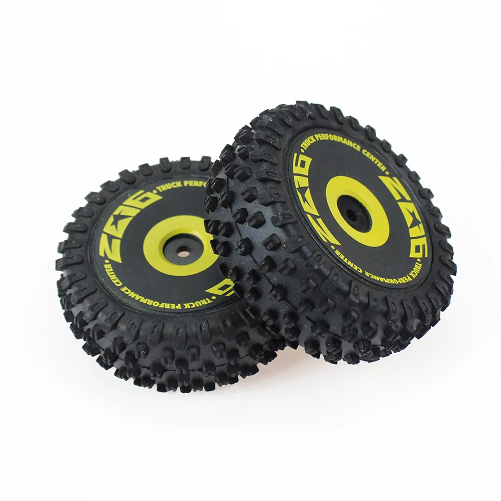 2 Pcs 1/14 RC Cars Front Wheel Rim Tire Upgraded Modification Vehicle Parts Rubber Tires Kit Replacement for 144010