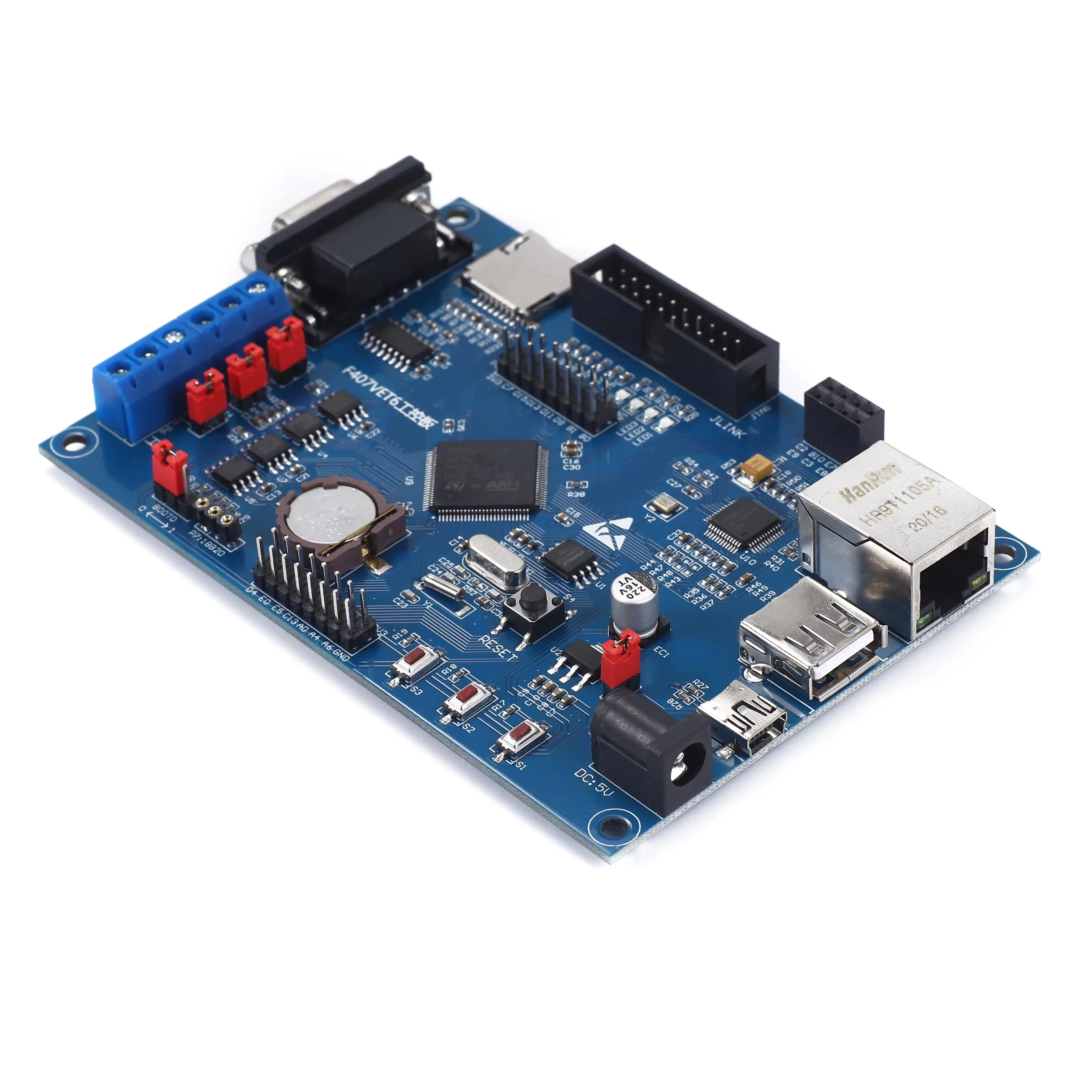 1Set لوحة تطوير التحكم الصناعي STM32F407VET6 التعلم 485 المزدوج يمكن إيثرنت إنترنت الأشياء STM32 الأصلي