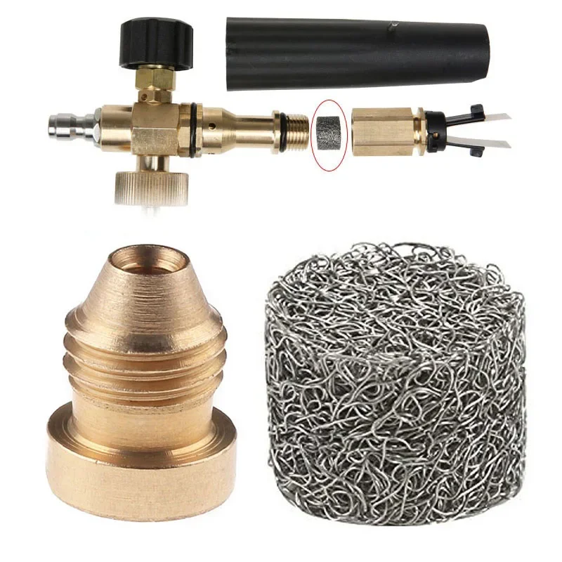3000 PSI Foam Maker Orifice Nozzle Brass Cleaning Flat Head Irrigation Sprayer Sprinkler Thread Stainless Steel
