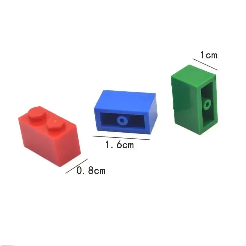 Blocs de construction en briques épaisses 1x2 points, 40 pièces, figurines éducatives et créatives, taille Compatible avec 3004 jouets ABS pour enfants