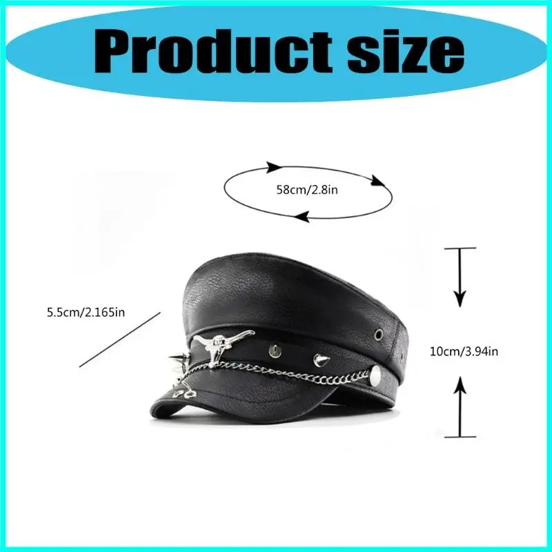ユニセックス調節可能なブルヘッドリベット新聞ボーイキャップ軽量コスチュームハット女性用