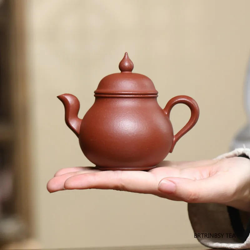 

140 мл китайский Исинский фиолетовый глиняный чайник, традиционный чайник для красоты, чайный сервиз Zisha, бытовой чайник ручной работы, аксессуары для чайной посуды
