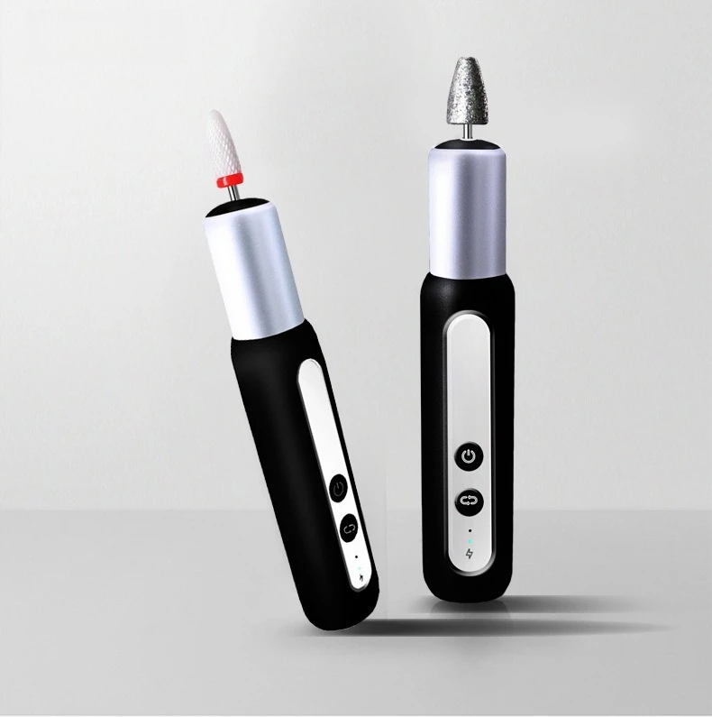 Electric nail grinder, nail polish with lighting lights, 3-speed rapid grinding for nails