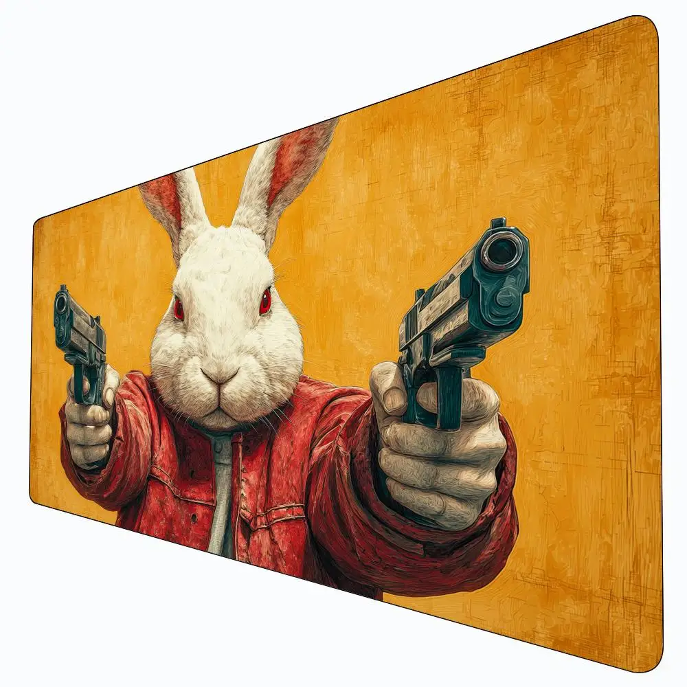 

Retro-style Rabbit Boss MTG Playmat Magic Card Battle Mat Non-Slip Durable 35X60CM Commander playmat Board Game Mat for TCG