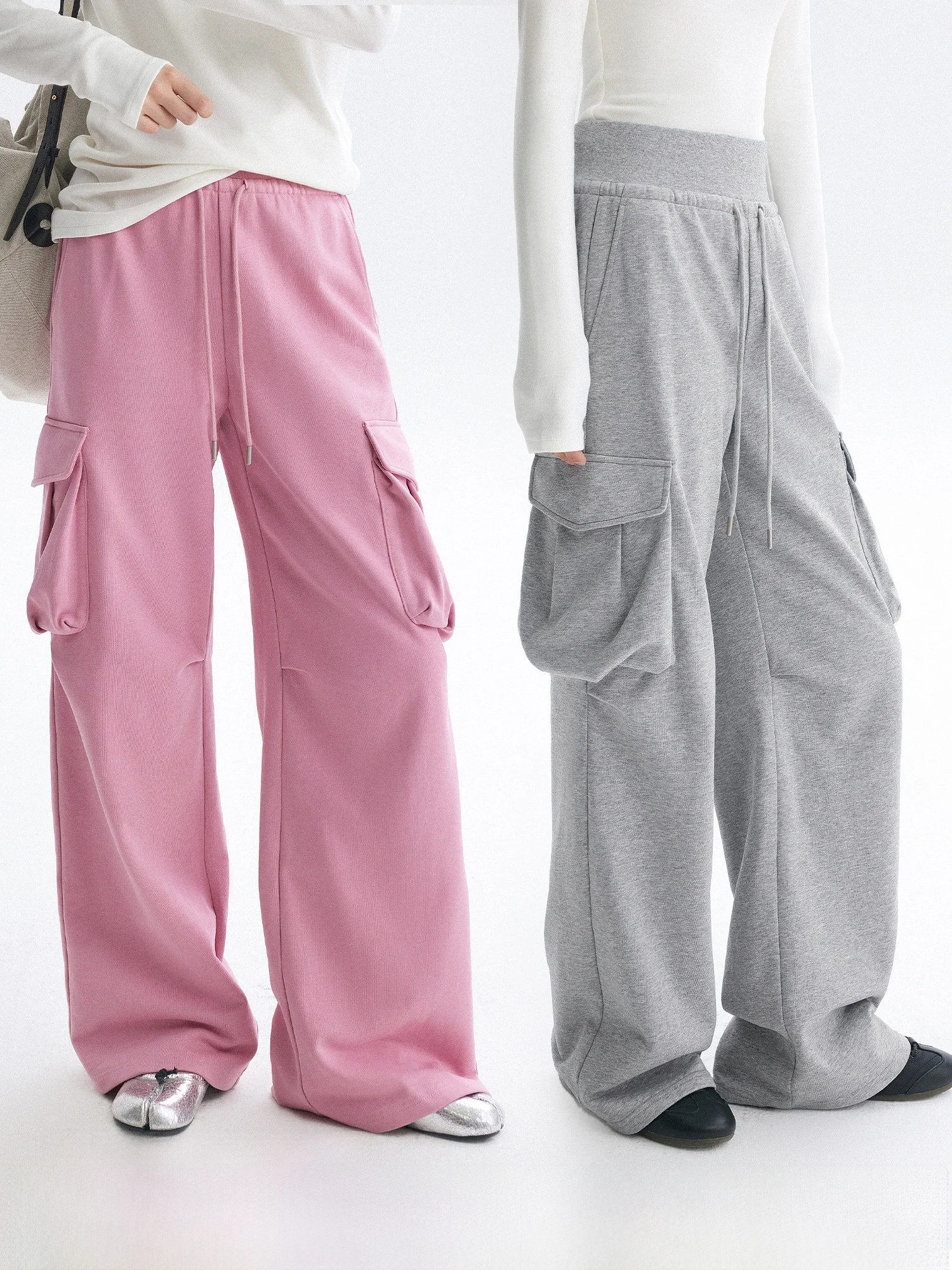 

Molycho Lazy Sport Sle Dstring Elastic Waist Wide Leg Pants Loose Casual Sweatpants Workwear Long Trousers for Women