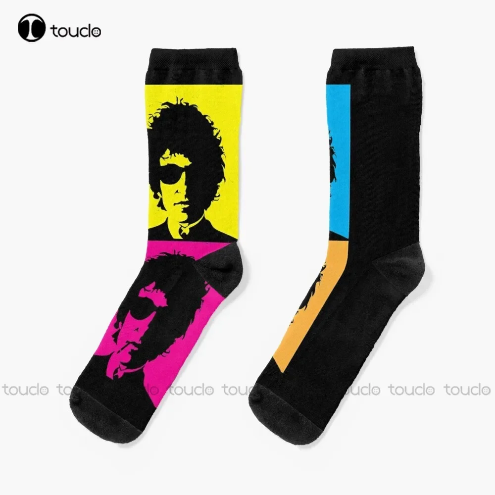 Vintage Bob Dylan'S Face Design Music Fans Men Women Socks Funny Socks For Women Personalized Custom 360° Digital Print