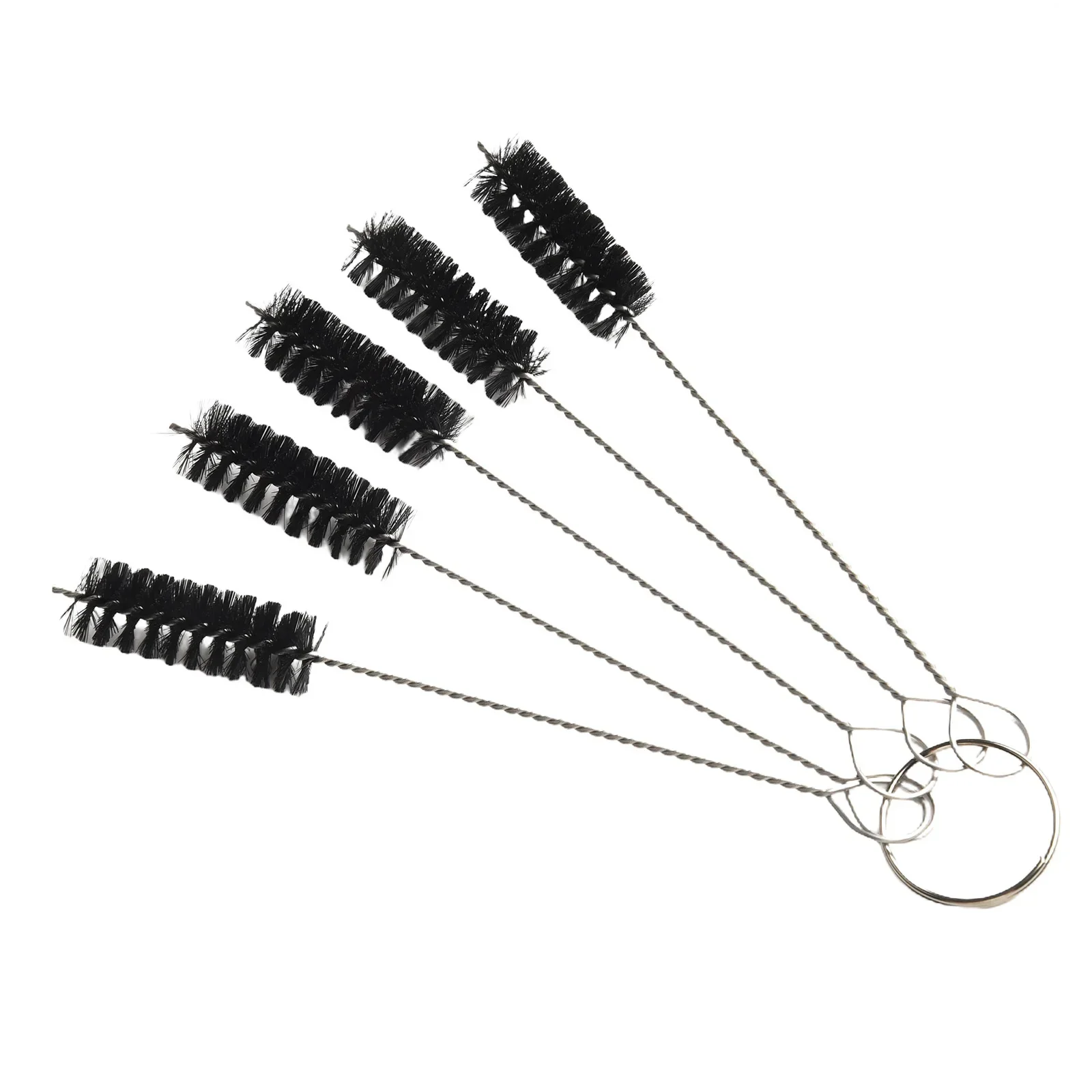 Round Tube Brush 5 pcs set Set 5 Pcs set Wire Bottle Cleaning Cylinder Flexible Glass Household Multi-function