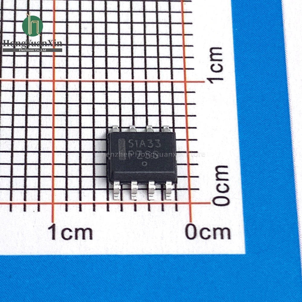 10Pcs/Lot 51A33 Linear Voltage Regulator IC Positive Fixed 1 Output 3.3V 100mA 8-SOIC LP2951ACD-3.3R2G