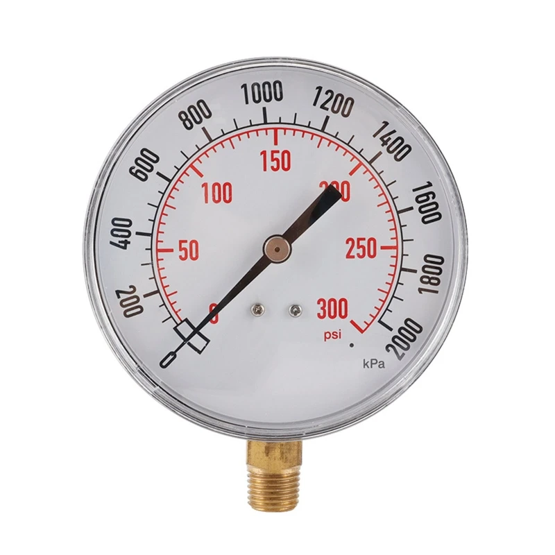 

Dual Scale Economical Universal- Pressure Gauge for Fuel Air Oil Liquid Water