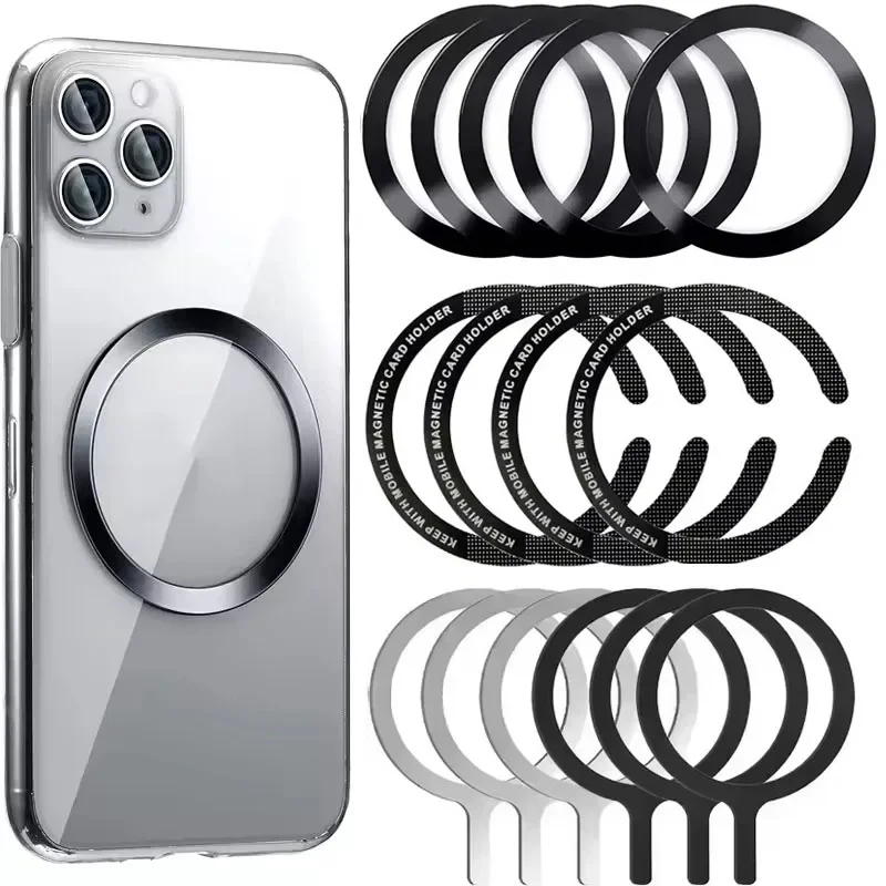 

Universal Magnet Sticker Magnetic Adapter Ring Suitable for Magsafe IPhone 16 15 Wireless Charging Phone Round Metal Plate Ring