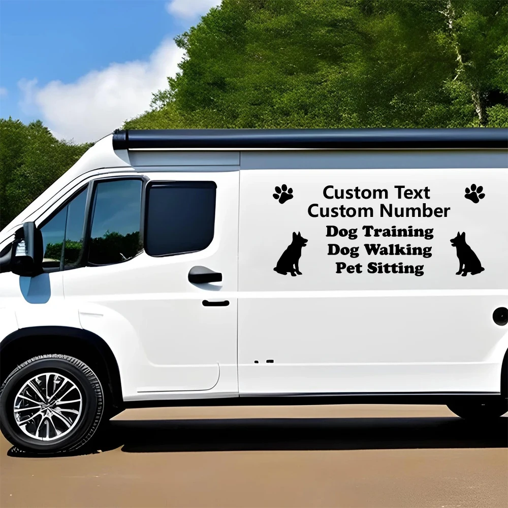 

1PC Customized Dog Training Advertising Text self adhesive Stickers For Auto Rear Windshield Decal Custom Commercial Car Sticker