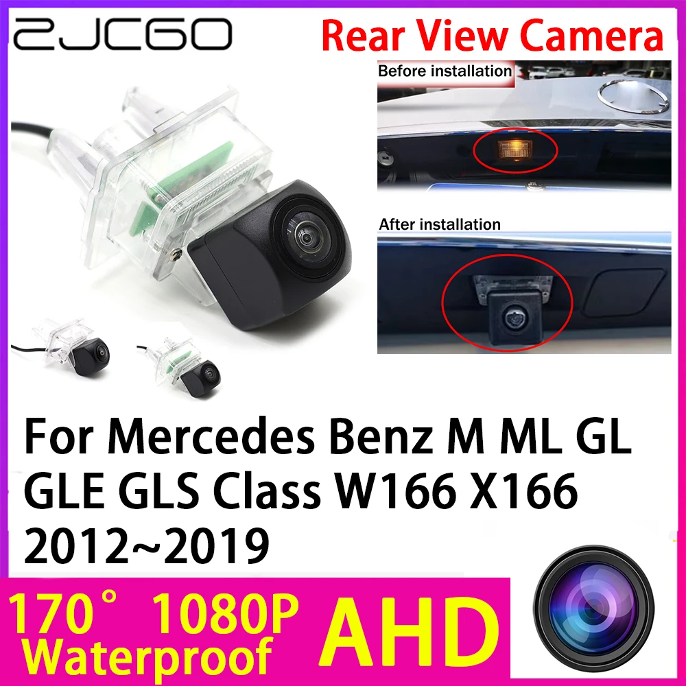 

ZJCGO AHD 1080P Reverse Rear View Camera Night Vision Waterproof for Mercedes Benz M ML GL GLE GLS Class W166 X166 2012~2019