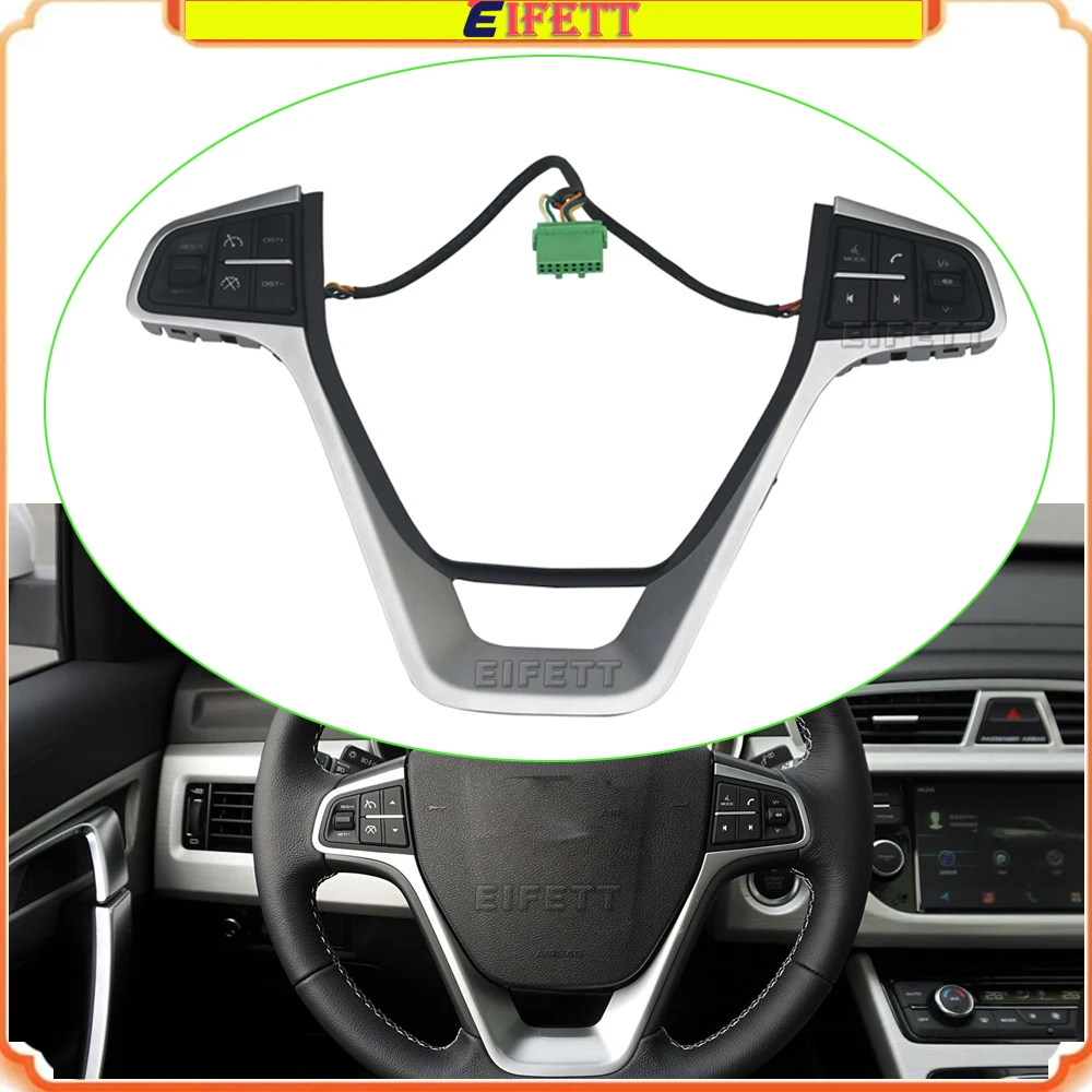 

Steering Wheel Audio Cruise Control Button With Frame For 2016-2018 Geely Atlas,Boyue,NL3,SUV,Proton X70,Emgrand X7 Sports