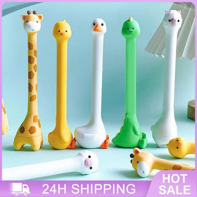 Bolígrafo de Gel de dibujos animados para niños, pincel de 0,5mm, bolígrafo creativo a base de agua, bolígrafo novedoso, suministros de oficina, negro esencial