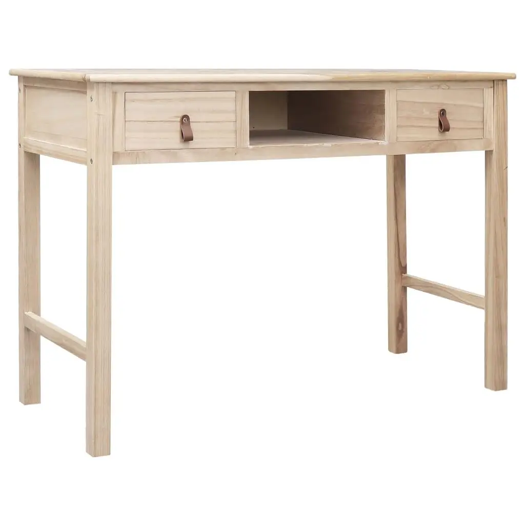 Natural Wood Writing Desk 43.3x17.7x29.9 - Stylish Home Office Furniture