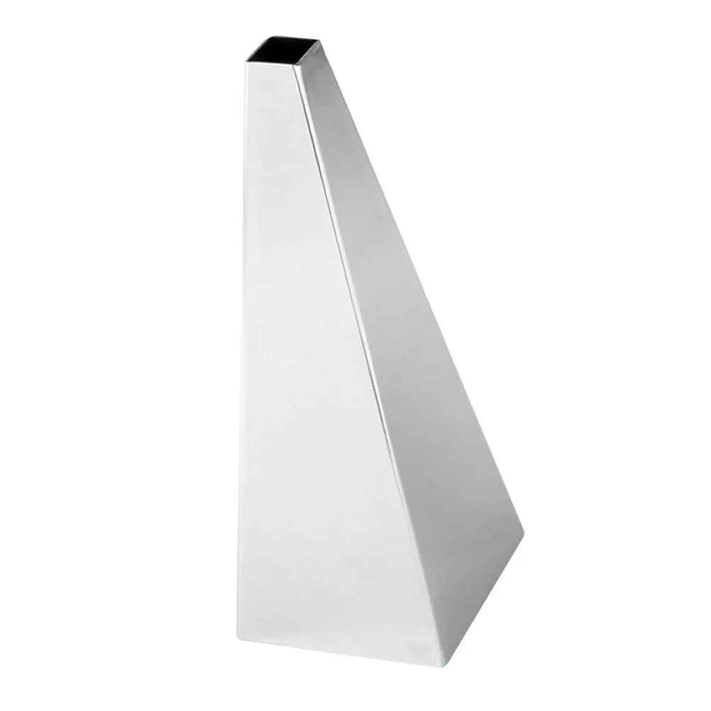 

Pyramid Stainless Steel Silver Vase Flower Arranger Vase Modern Home Decoration Metal Desktop Simple Ornament Pyramid Ornament