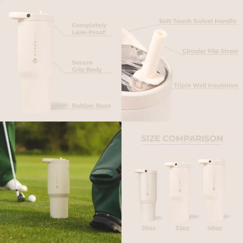 

Stainless Steel Tumbler with Straw, Vacuum Insulated, 40oz Leak-Proof, Ergonomic Design, Reusable, Dishwasher Safe, Rubber Base,