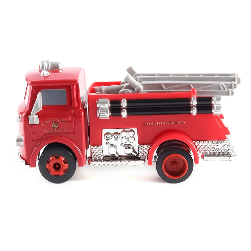 Disney pixar carros 3 carro de corrida 2 caminhão de bombeiros vermelho mcqueen mater jackson tempestade ramirez diecast veículo liga de metal