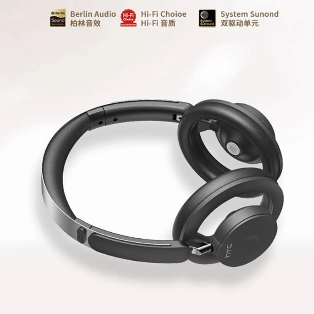 Wysokiej jakości słuchawki bezprzewodowe Bluetooth V6.0 HTC HP06, otwarte, składane, z mocnym basem, do PC, laptopa i telefonu.