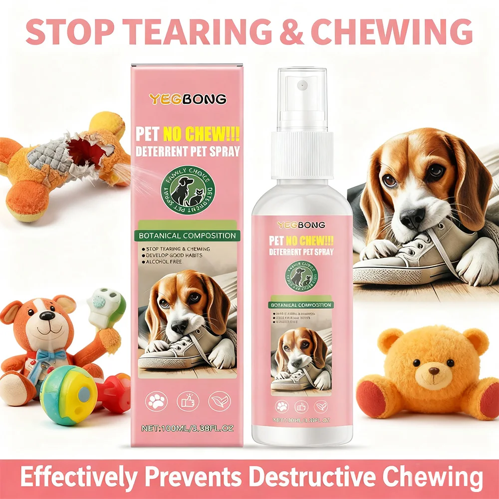 الحيوانات الأليفة مكافحة مضغ رذاذ الكلب السلوك التدريب المعونة البخاخ المريخ لاستخراج مضغ لعق الأثاث الأحذية 100 مللي #1