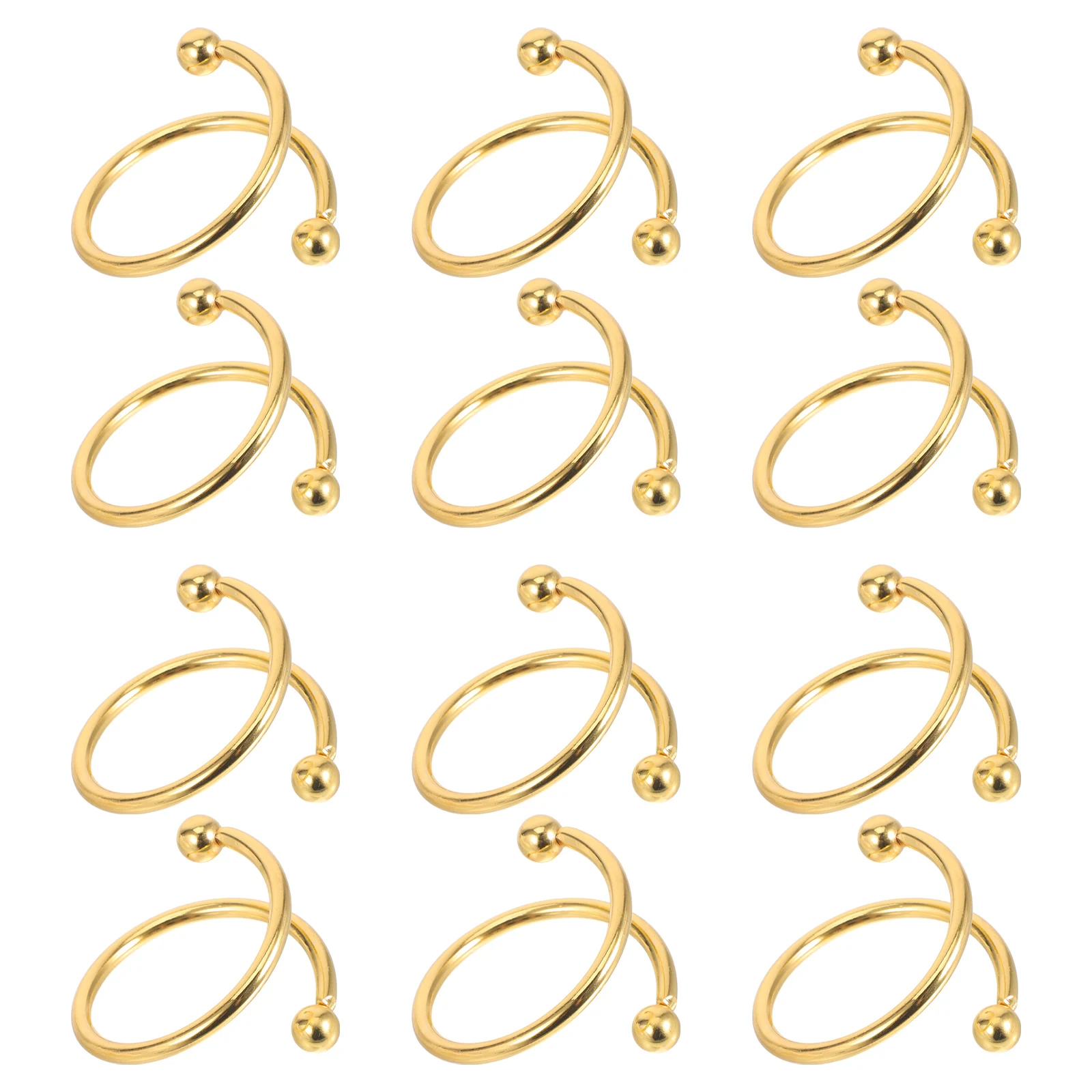 

12 Pcs Napkin Buckle Decorative Hotel Table Dinner Decors Iron Formal Rings Banquet