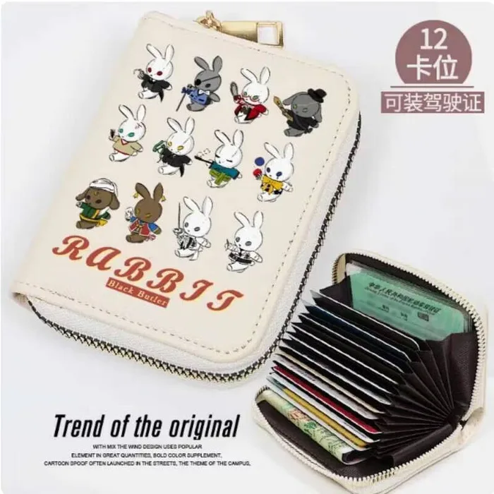 

Anime Black Butler Rabbit Fashion Wallet PU Purse Card Coin Zipper Cash Holder Bag Cosplay Gift B1764 hit