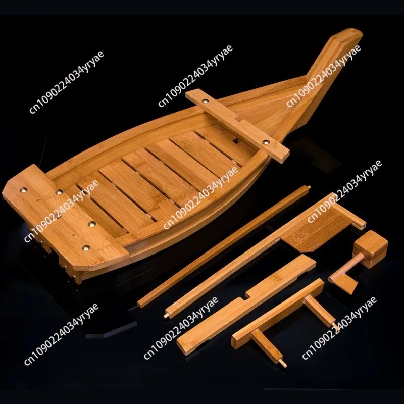 Big 40cm to 90cm Japanese Cuisine Sushi Boats tray Sashimi Assorted Cold Dish seafood Tool Wooden Wood Restaurant Handmade ship