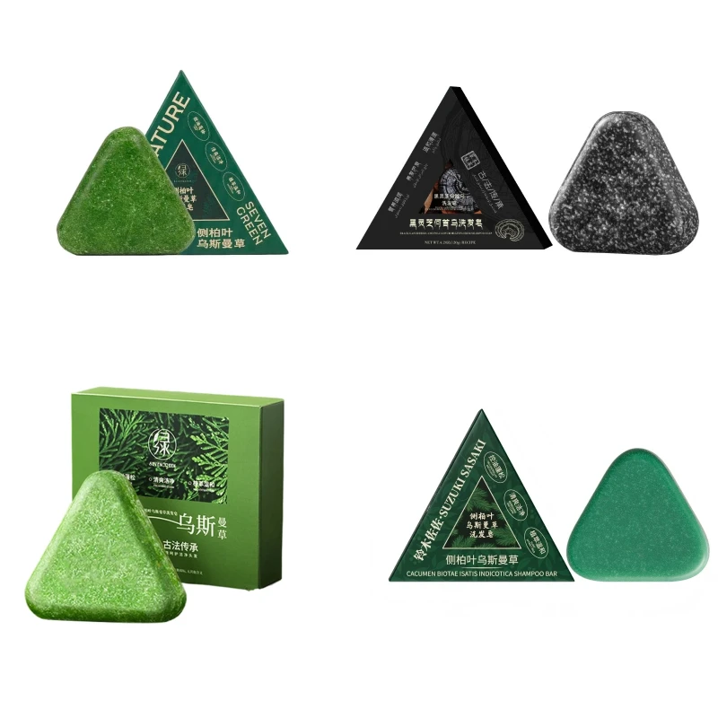Herbal Shampoo Bar Natural Solid Hair Soap Oil Control & Dandruff Removal Anti-itch Growth Hair Usman Plant Hair Cleansing Bar