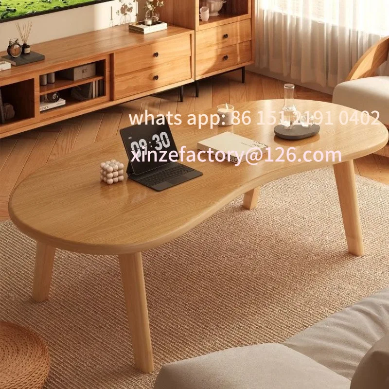 

Customizable Foldable Coffee Table Living Room Household Solid Wood Leg Tea Table