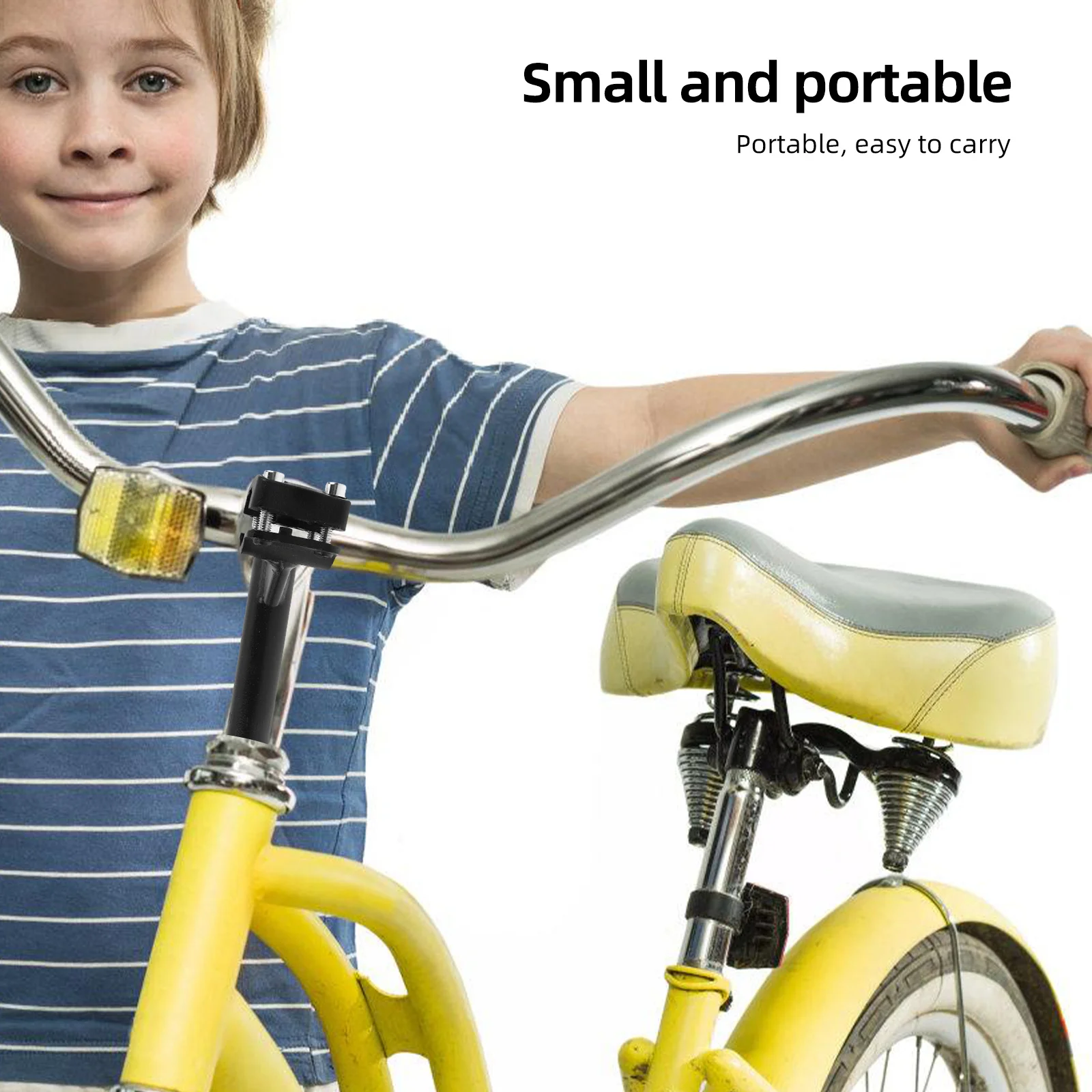 

Durable Bike Handlebar Stem for Mountain Road Bicycles Quill Stem Riser with Gooseneck Shape Strong Folding Bike Compatibility