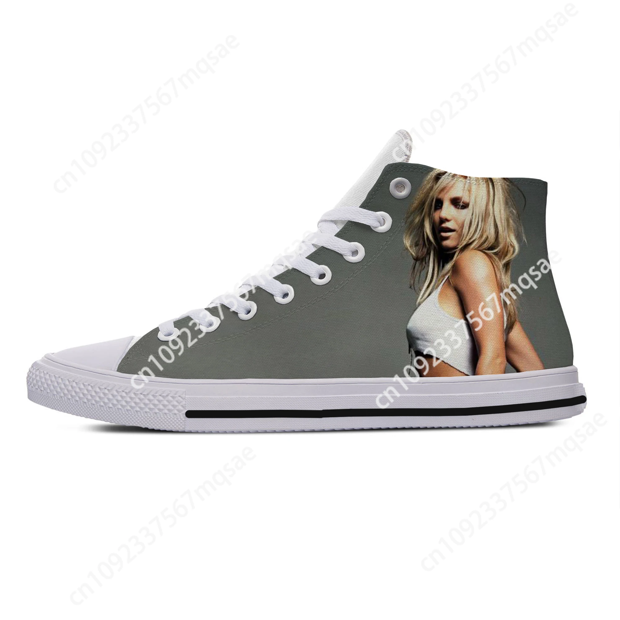 Hot Cool Fashion Pop Funny Summer High Quality Sneakers Handiness Casual Shoes Men Women Britney Spears High Top Board Shoes