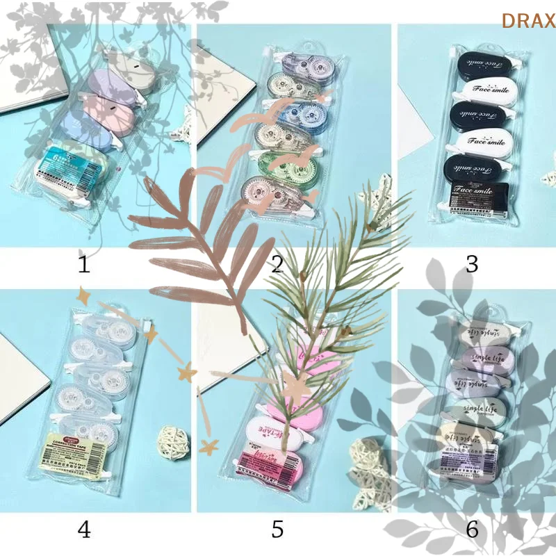 6Pcs Morandi Color Correction Tapes Smooth With Simple Portable Calibration Office And School Supplies Stationery
