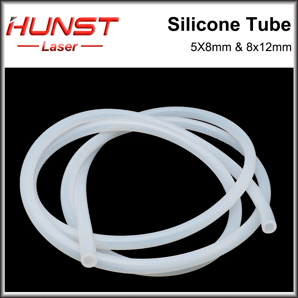 HUNST-Tubo de silicona de 5x8mm, de 8x12mm para manguera Flexible Sensor de agua, bomba de agua, enfriador de agua y tubo láser CO2.