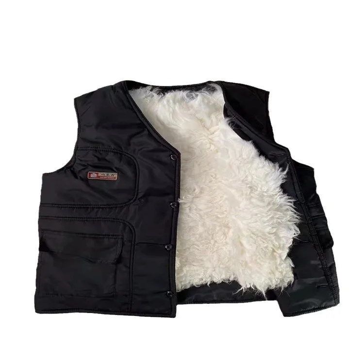 DIANRUO سترة فرو متكاملة جديدة سميكة باردة ودافئة شعر طويل سترة صوف الأغنام الأسترالية #5