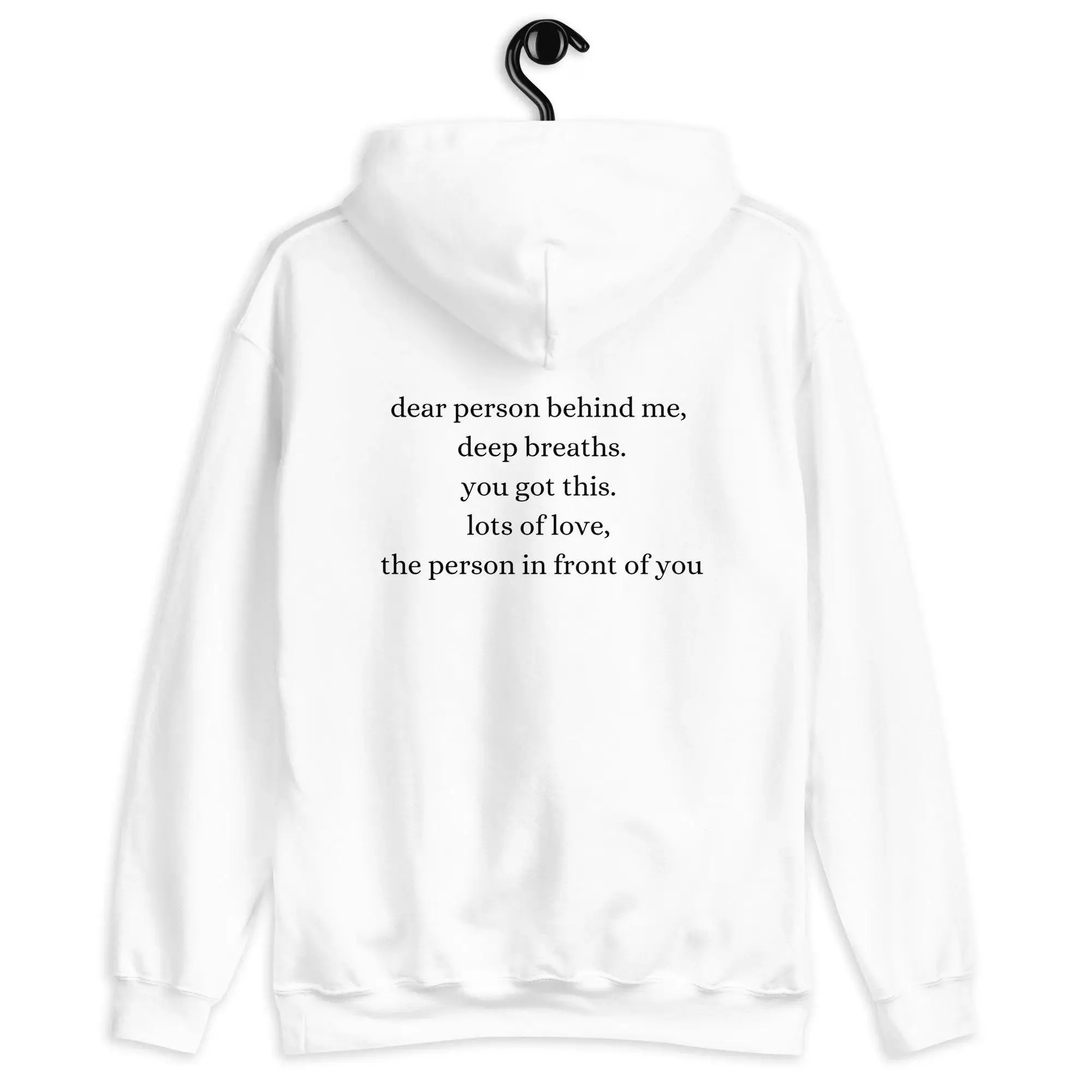 Dear Person Behind deep breaths Hoodie Women Hoody Sweatshirts Pullovers unisex pure cotton top jumper quote fit casual hoodies