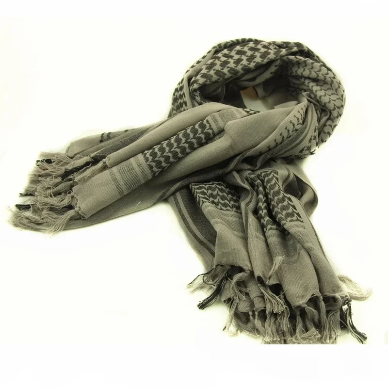 Multifunction Tactical Desert Scarf Shemagh Arabic Keffiyeh Bandana Military Scarves Head Wrap for Hiking Camping Cycling