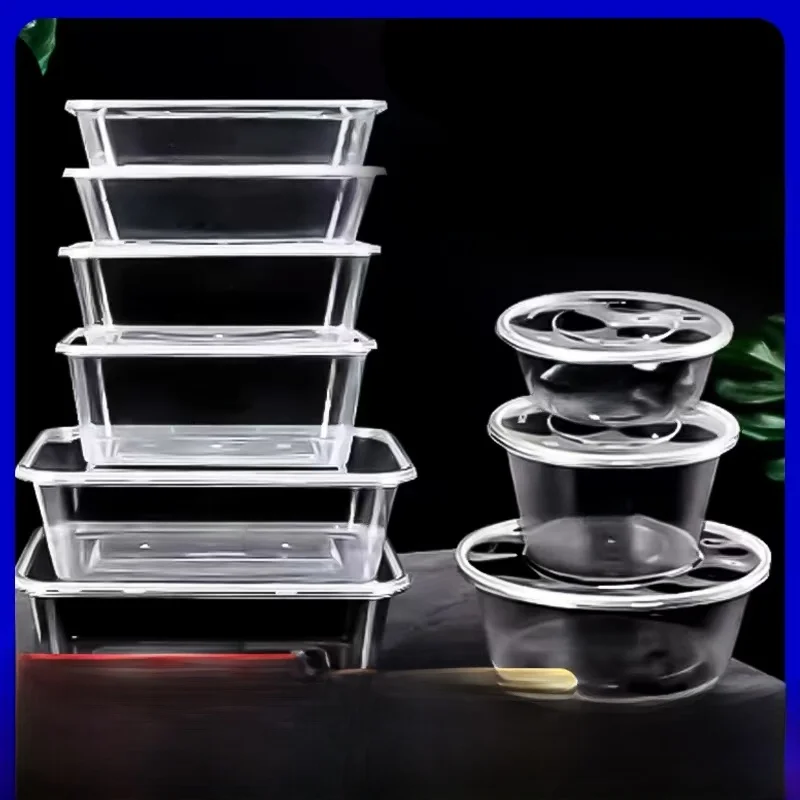 

Food ade Plastic Rectangular Takeaway Box Home Use Thiened Disposable Lunch Box with Lid for Restaurant very And Picnic