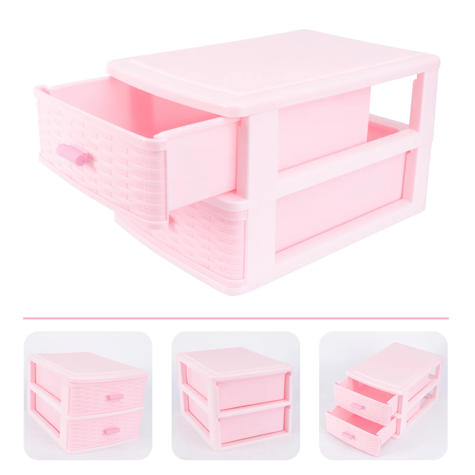 

1Pcs Storage Box Fresh Color Large Capacity Desktop Organizer Jewelry Case Drawer Type Home Office Storage Multi Layer