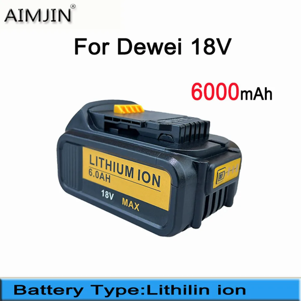 

For Dewei 18V 6000mAh Original Lithium-ion Rechargeable Battery Drill Replacement Battery BL1860 BL1830 BL1850 BL1860B