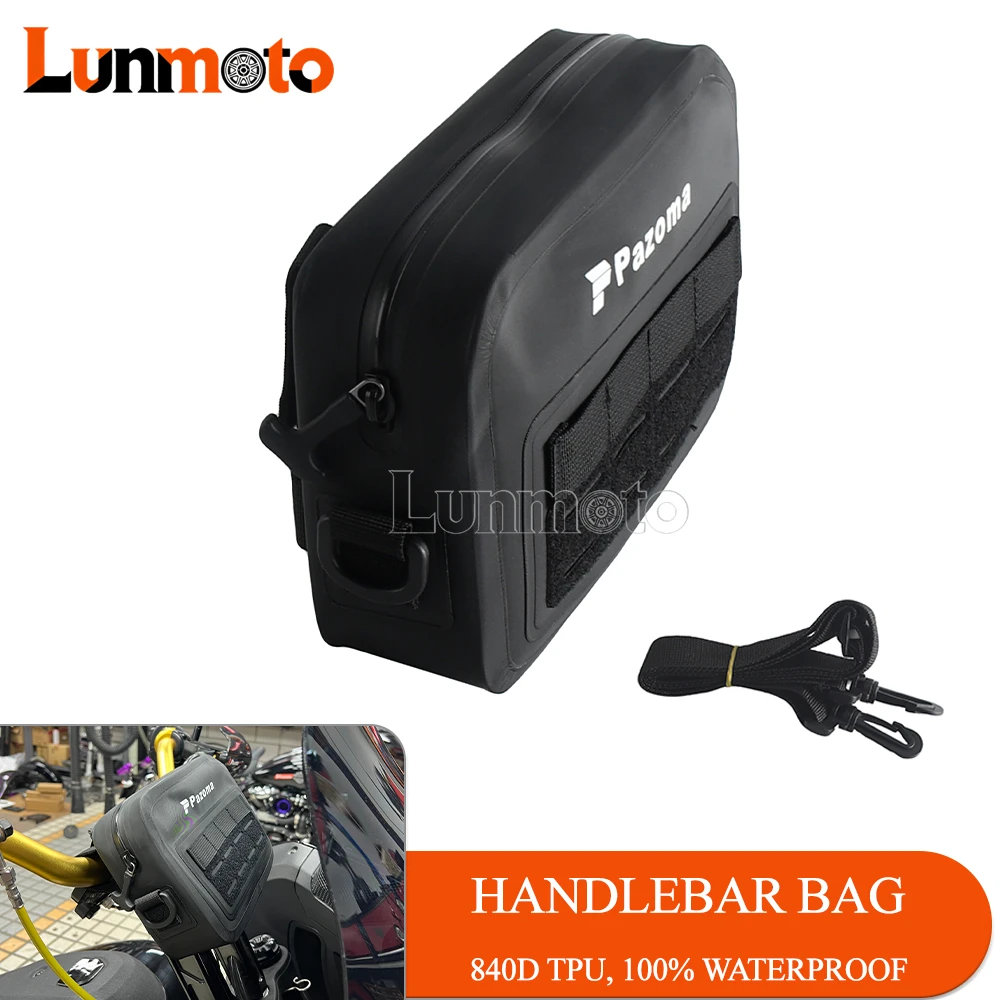 

Motorcycle Waterproof Handlebar Bag T-Bar Travel Portable Club Bag Pack Tool Pouch Storage Bag For Harley Sportster Dyna Softail
