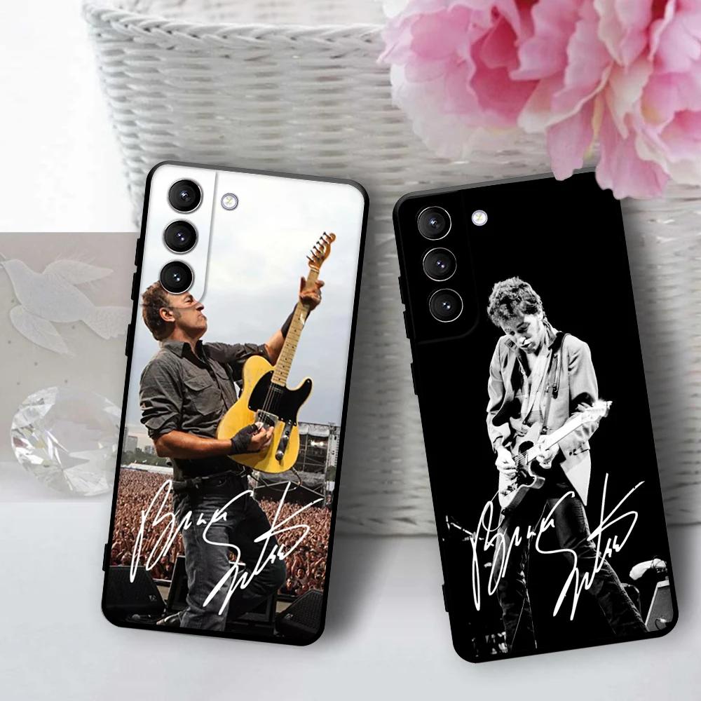 Custodia per telefono con firma Bruce Springsteen per Samsung S22 S21 S20 Pro Plus Ultra S10 S9 S8 Note 20 10 9 cover paraurti Ultra per telefono