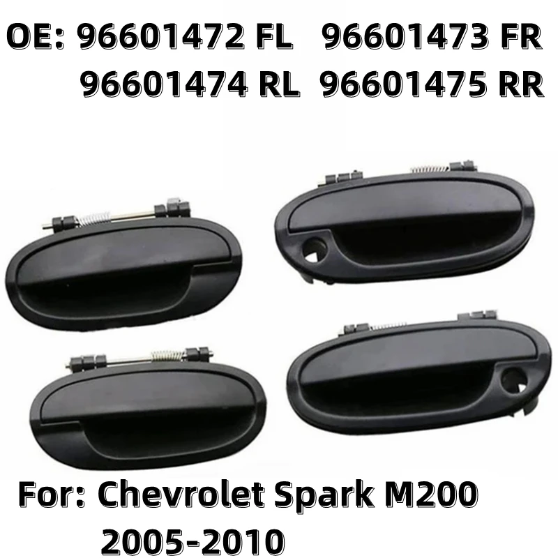 

XIEAILI OEM OE: 96601472 96601473 96601474 96601475 Outside Left/Right Door Handle For Chevrolet Spark(M200) 2005-2010