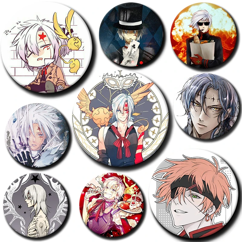 Cartoon Role Button Pins Anime D.Gray-man Jewelry Badges Lenalee Lee Allen Walker Yu Kanda Cosplay Brooch for Bag Hat Ornaments