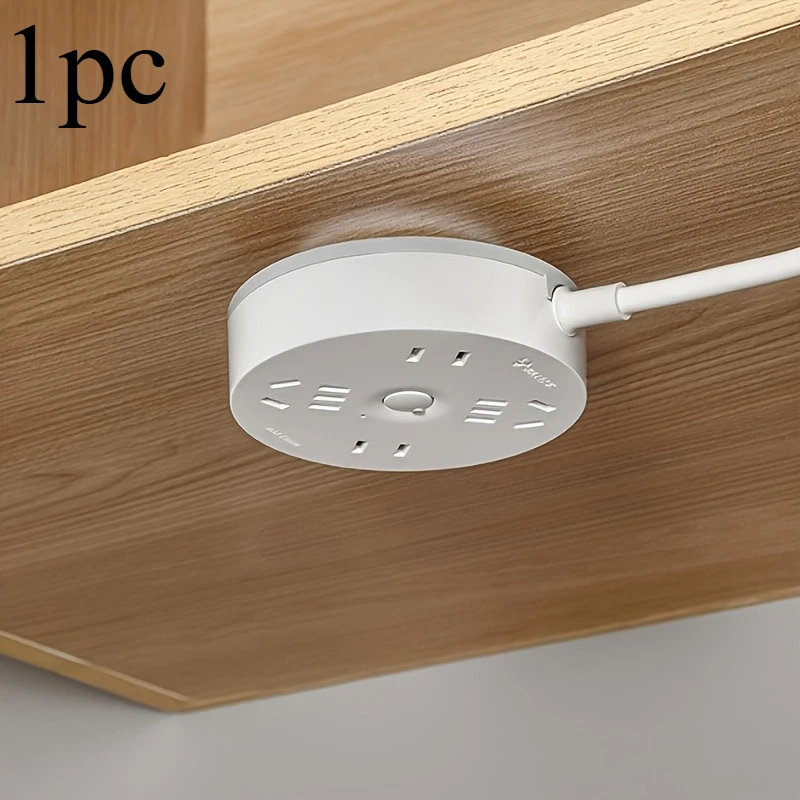 1pc Power Strip Holder Fixator, No Hole Plug-in Wall Socket Sticker Fixer, Wall, WiFi Router, Remote Control, Paper Towel Box