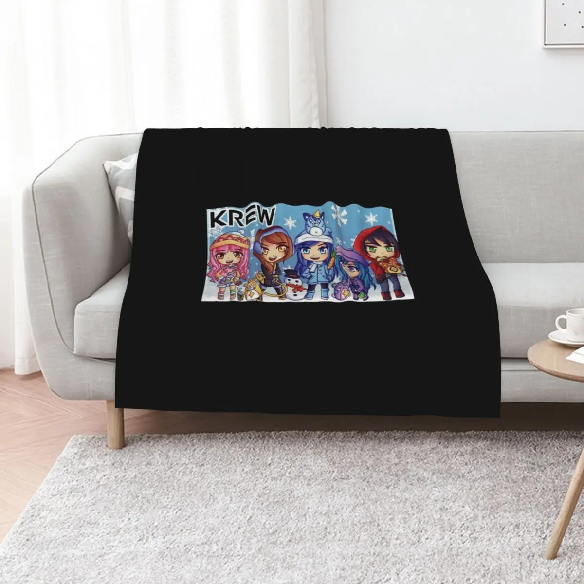 

the krew,Funneh Plushy on a scooter,itsfunneh Throw Blanket Tourist Multi-Purpose Thermal Blankets For Sofas Blankets