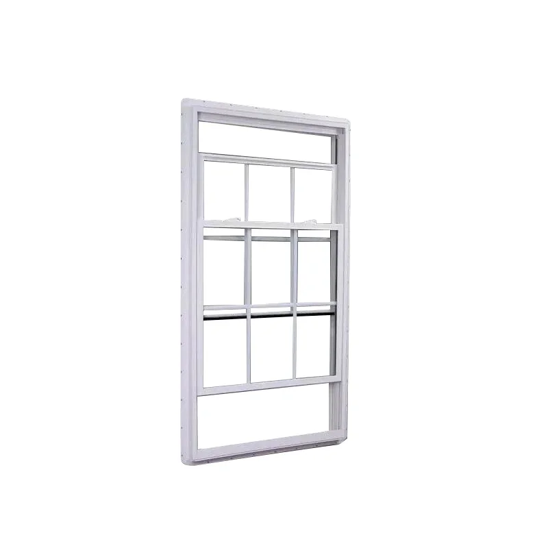 Pvc Vertical sliding single hung vinyl double hung Window low e With Grill Design