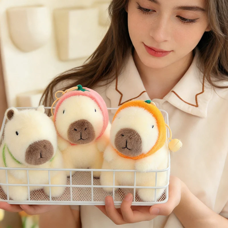Porte-clés en peluche mignon, pendentif en peluche douce, animal en peluche, charme pour sac à dos, jouet kawaii, décoration de sac, cadeau sucré pour adolescentes